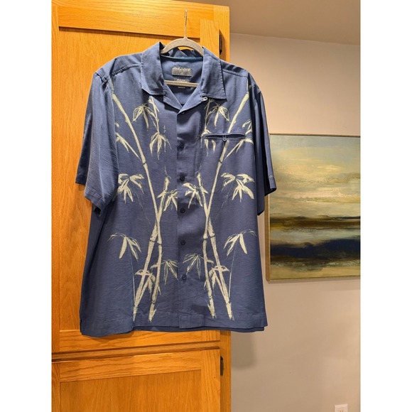 Honolua Surf Co Other - Honolua Surf Co Mens Blue Bamboo Print Button Down Shirt Comfort Fit Large